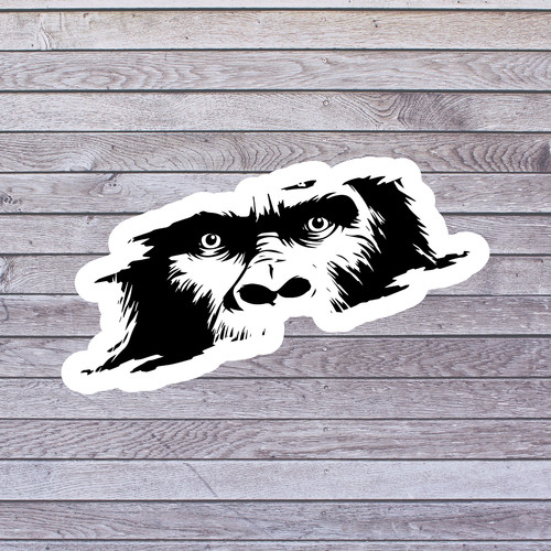 Bigfoot face sticker - , vinyl